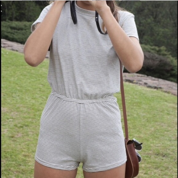 American Apparel Other - American apparel striped romper with back buttons